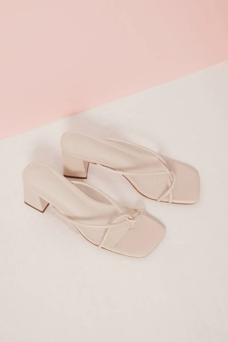 Aby Strappy Heels in Chalk