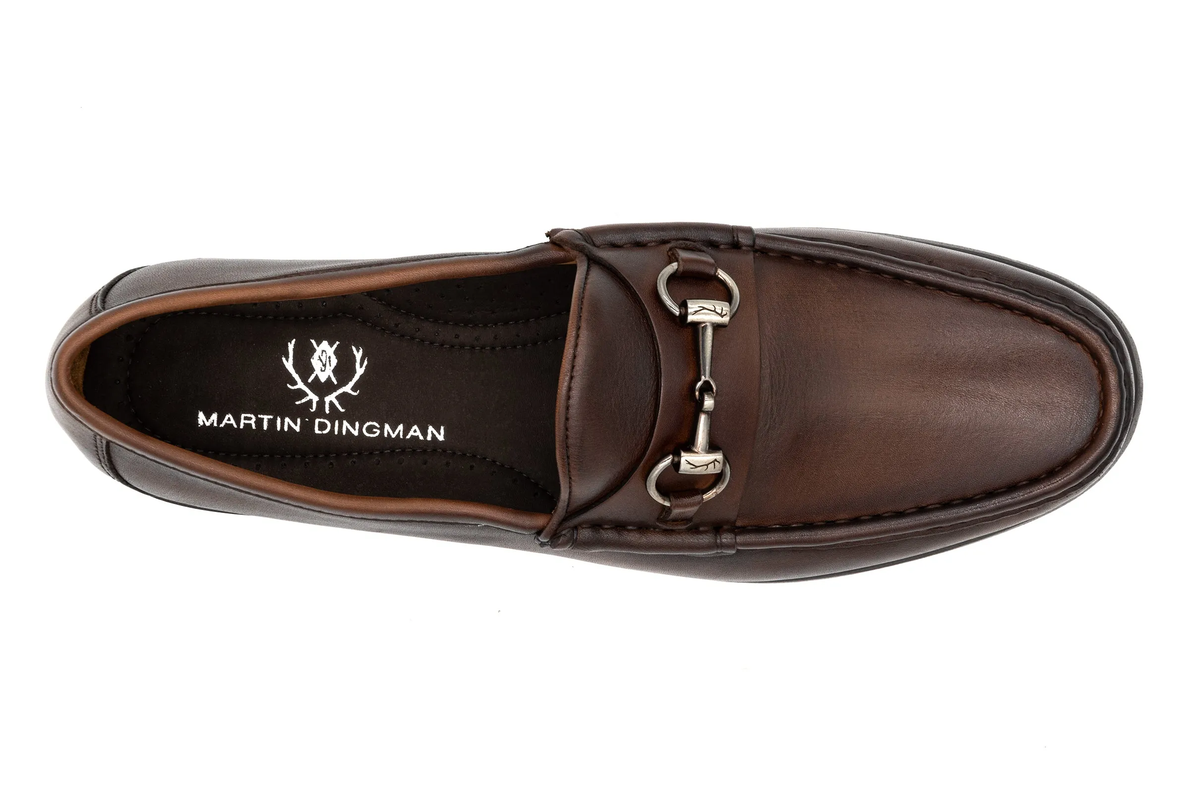 Addison Calf Leather Horse Bit Loafers - Chocolate