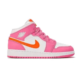 Air Jordan 1 Mid Pinksickle Safety Orange (GS)