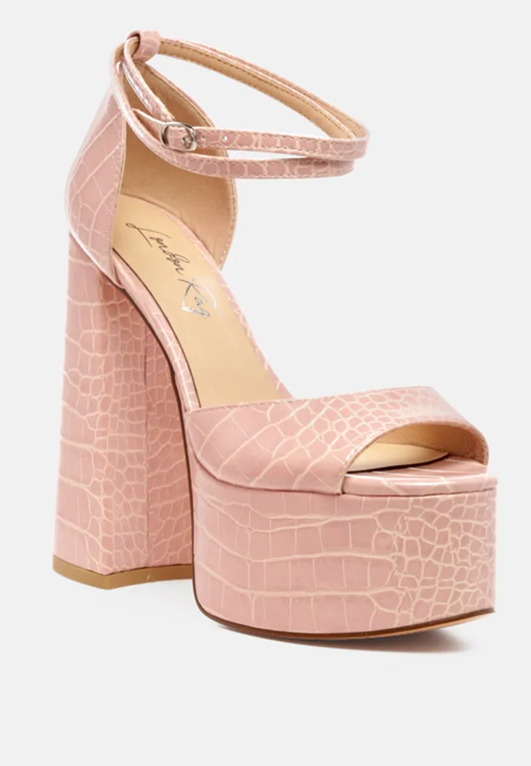 Alice Croc Platform Heeled Sandals