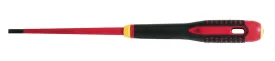 Bahco ERGO handled Slim Line 1000v insulated screwdriver - Slotted 3mm tip, blade length 100mm