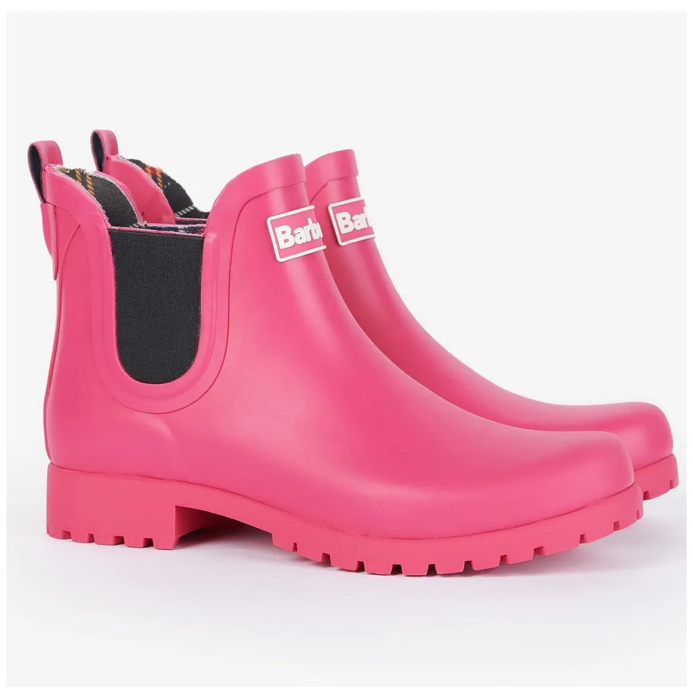 Barbour Wilton Wellingtons Boot Pink Dahlia