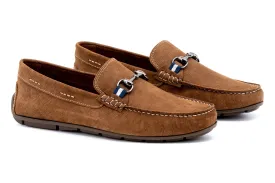 Bermuda Nubuck Horse Bit Loafers - Bark