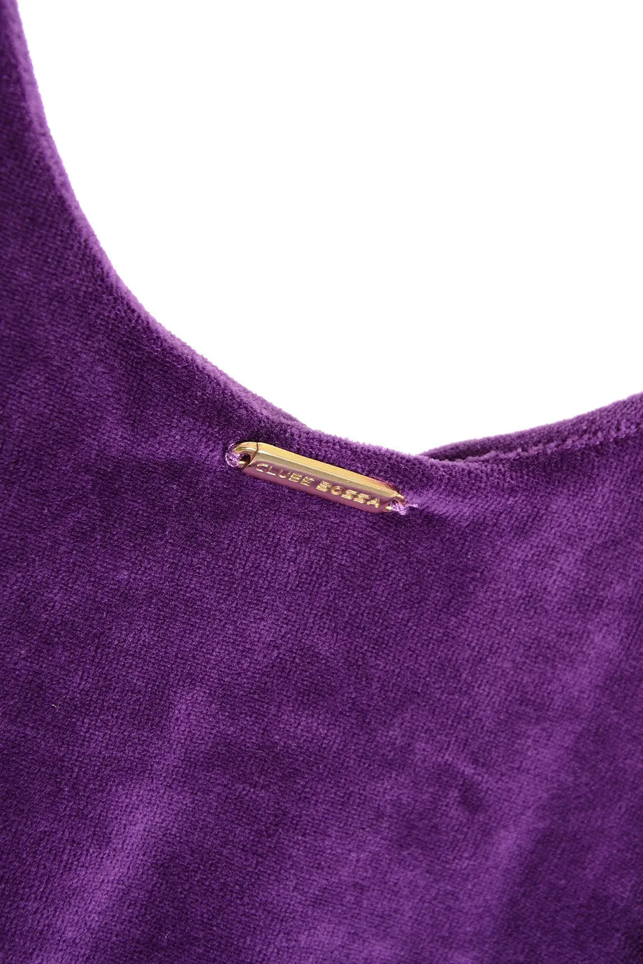 CLUBE BOSSA VELOUR Purple Cotton Dress