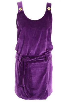 CLUBE BOSSA VELOUR Purple Cotton Dress