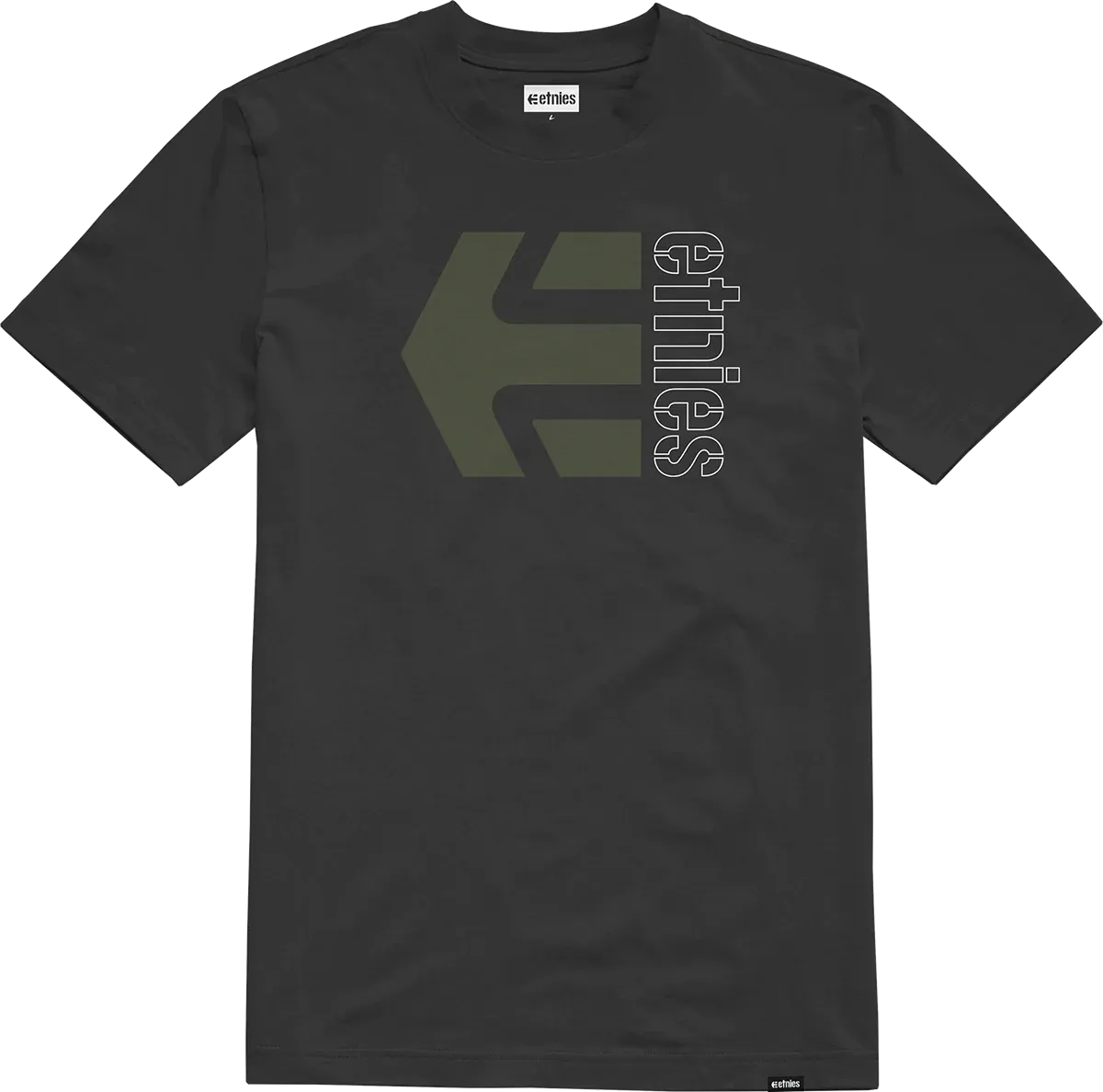 etnies Corp Combo Tee, Black Green White