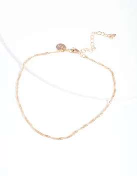 Gold Twisted Chain Choker