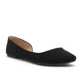 Newman Suede Ballerina Flats In Black