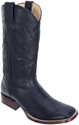 Pull Up Wide Square Toe Boot