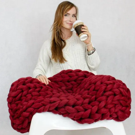 Red Chunky Knit Med