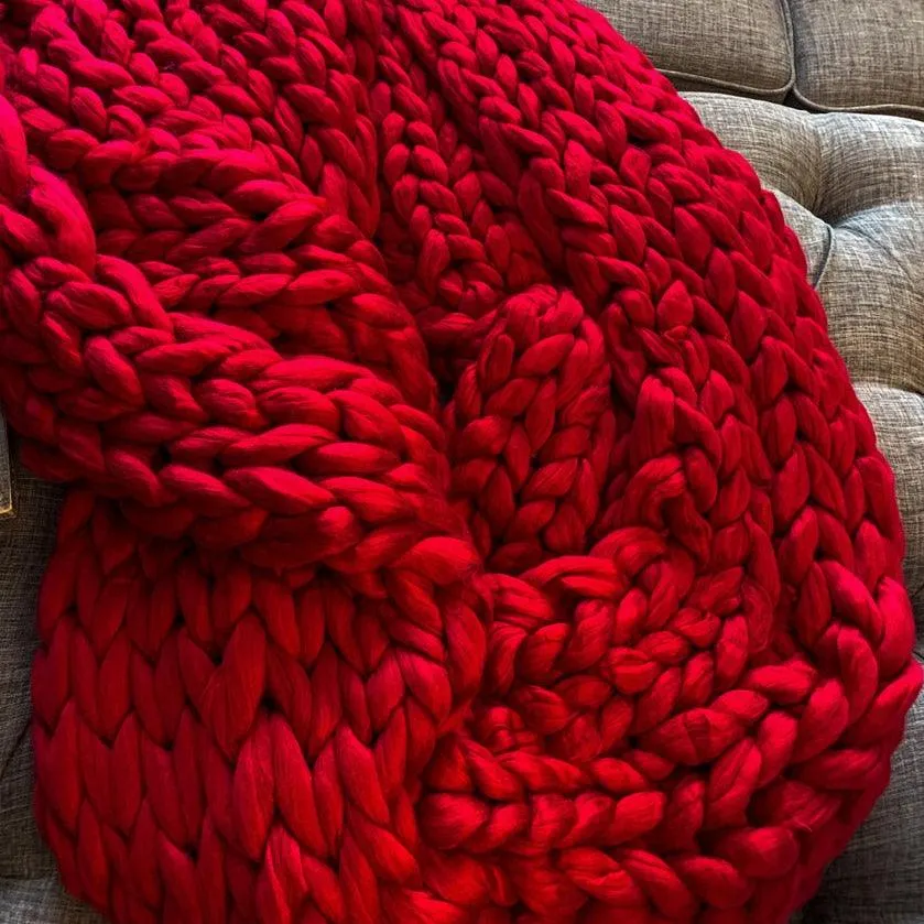 Red Chunky Knit Med