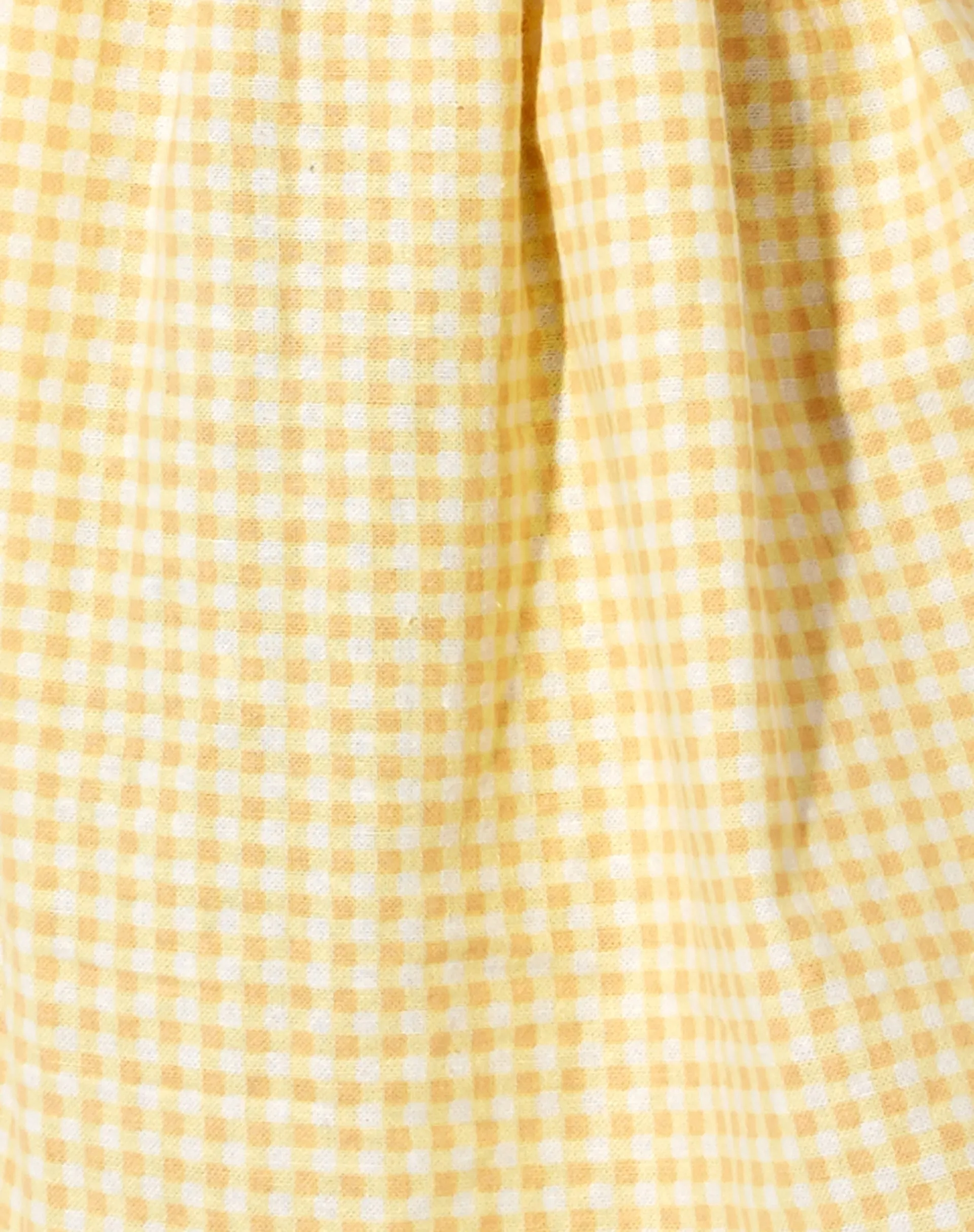 Saunder Skater Dress in Lemon Gingham Yellow