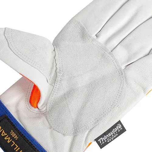 Tillman 1486 TrueFit High Vis Insulated Winter Work Gloves, Pigskin