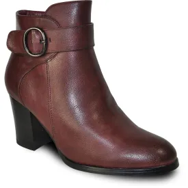 VANGELO Women Boot HF8401 Ankle Dress Boot Bordo Red