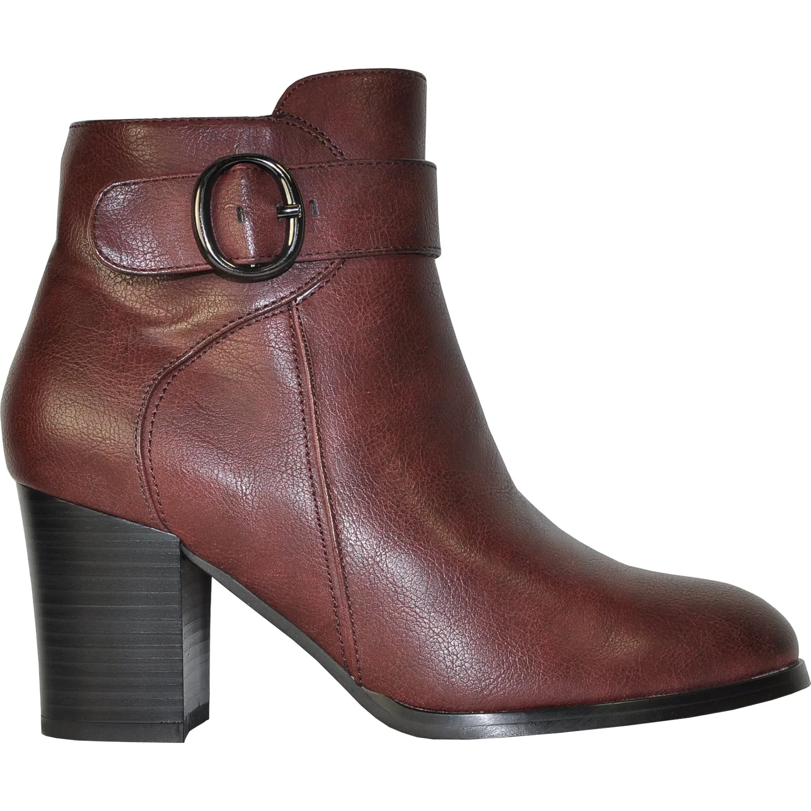 VANGELO Women Boot HF8401 Ankle Dress Boot Bordo Red